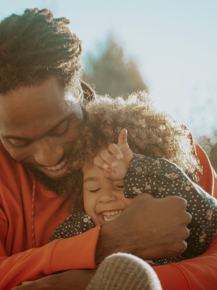 A father hugging his child