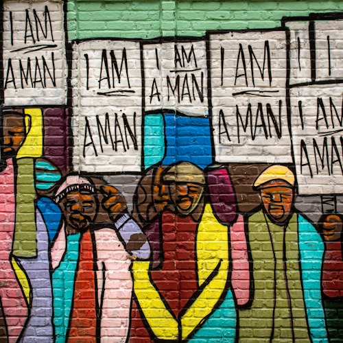 The I Am A Man mural in Memphis